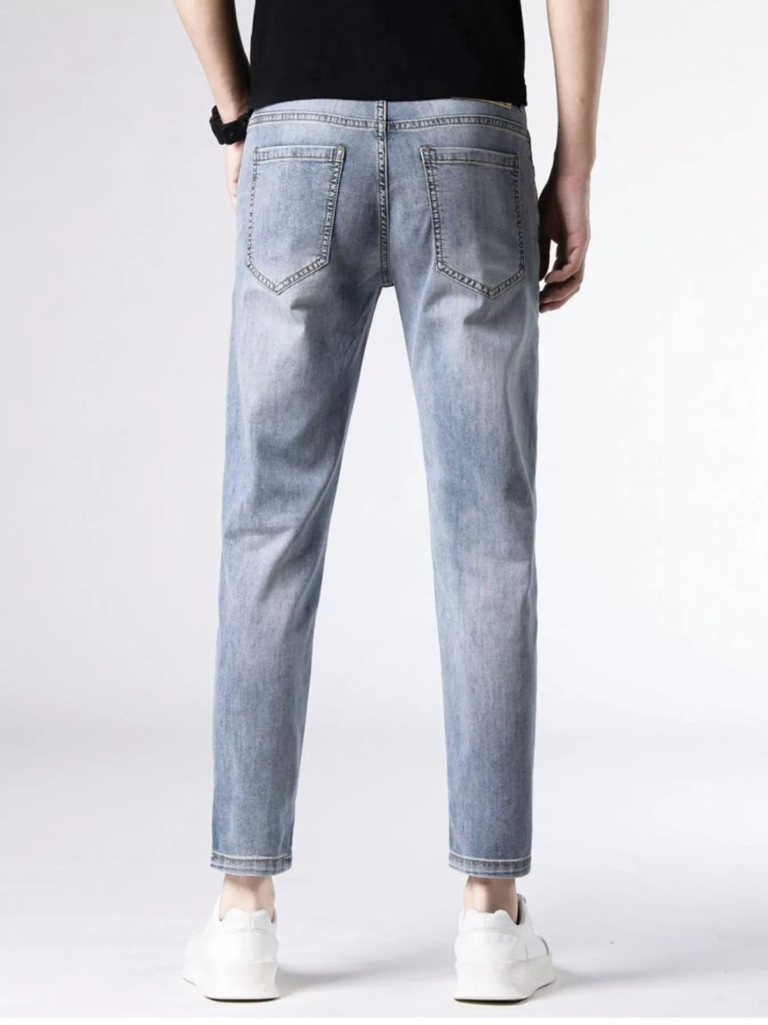 Men's Washed Slim Fit Jeans - cas7m