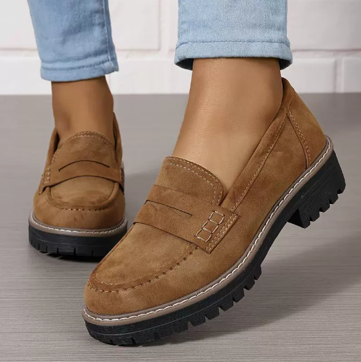 Fashion Flat Shoes Casual Matte British Style Women's Shoes - cas7m