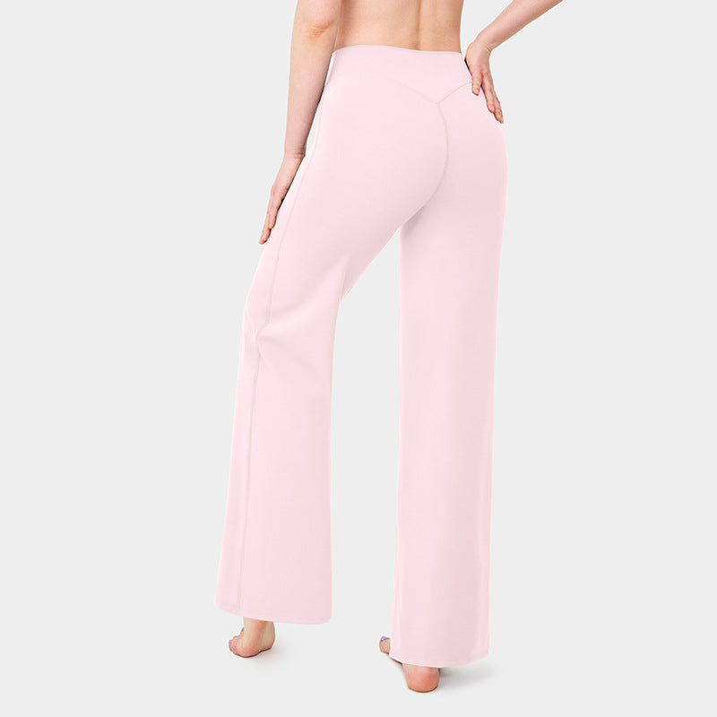 Fashionable Loose Straight-leg Yoga Pants For Women - cas7m