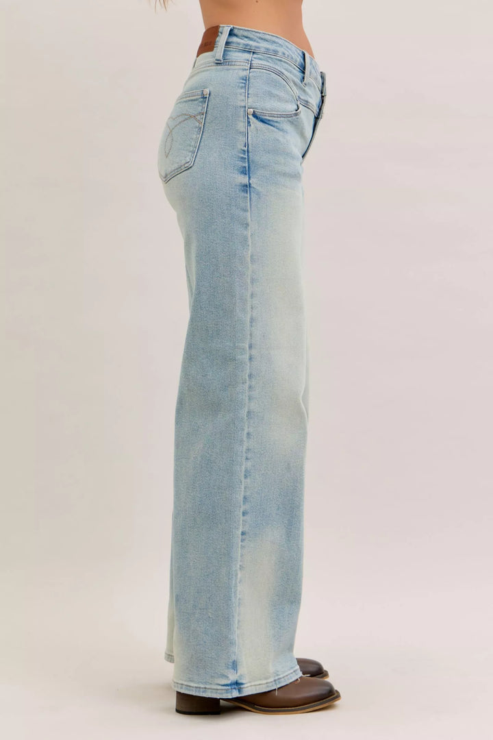 Chic High Waist Straight Leg Jeans - Classic & Versatile - cas7m
