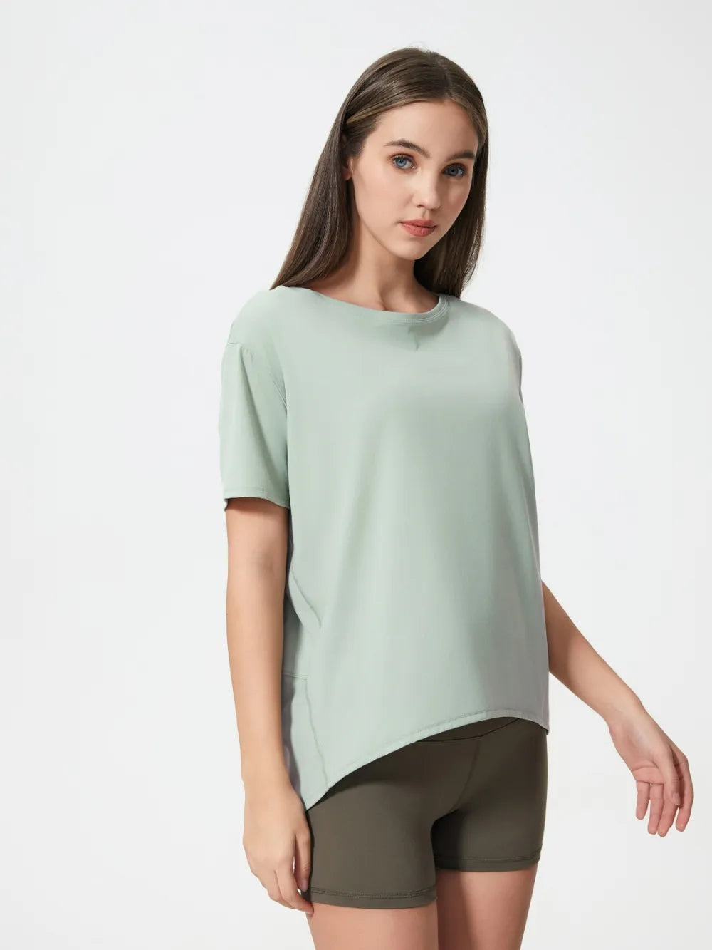 Millennia Round Neck Short Sleeve Active T-Shirt - cas7m
