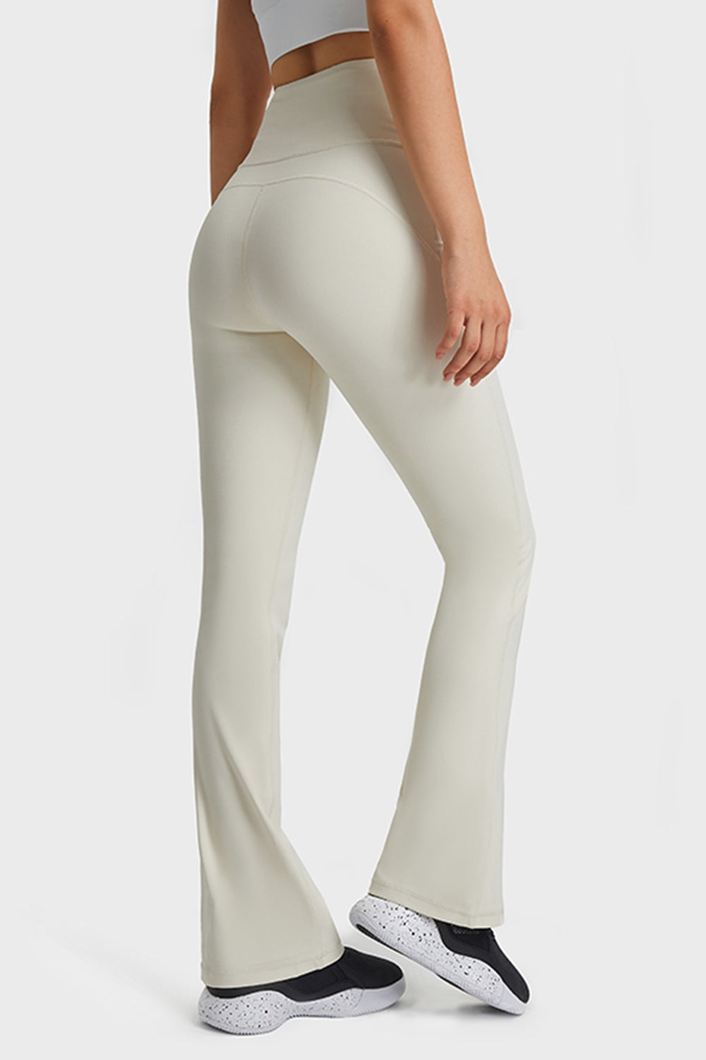Millennia Elastic Waist Flare Yoga Pants - cas7m