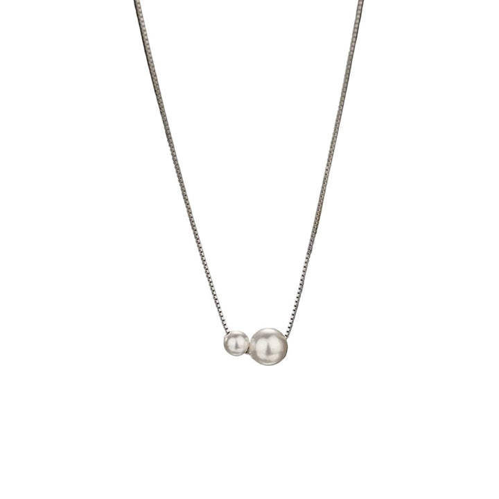 925 Sterling Silver Pearl Necklace - cas7m