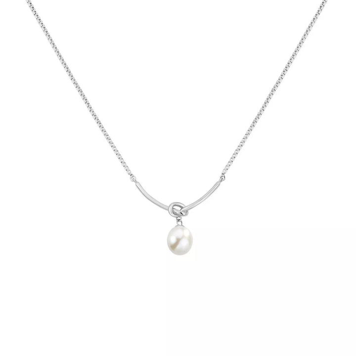 925 Sterling Silver Pearl Necklace - cas7m