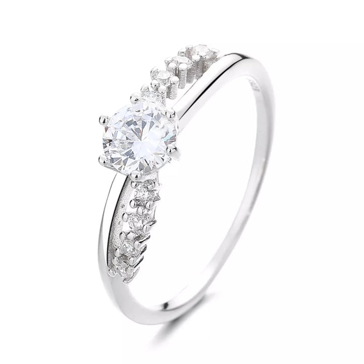 925 Sterling Silver Zircon Ring - cas7m