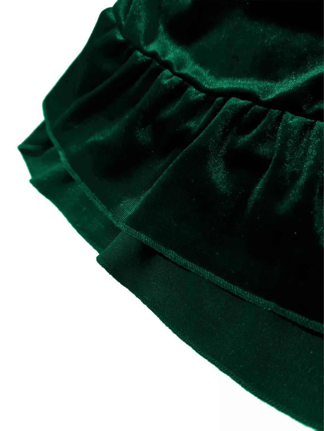 Plus Size Ruffled Velvet Elastic Waist Skirt - cas7m