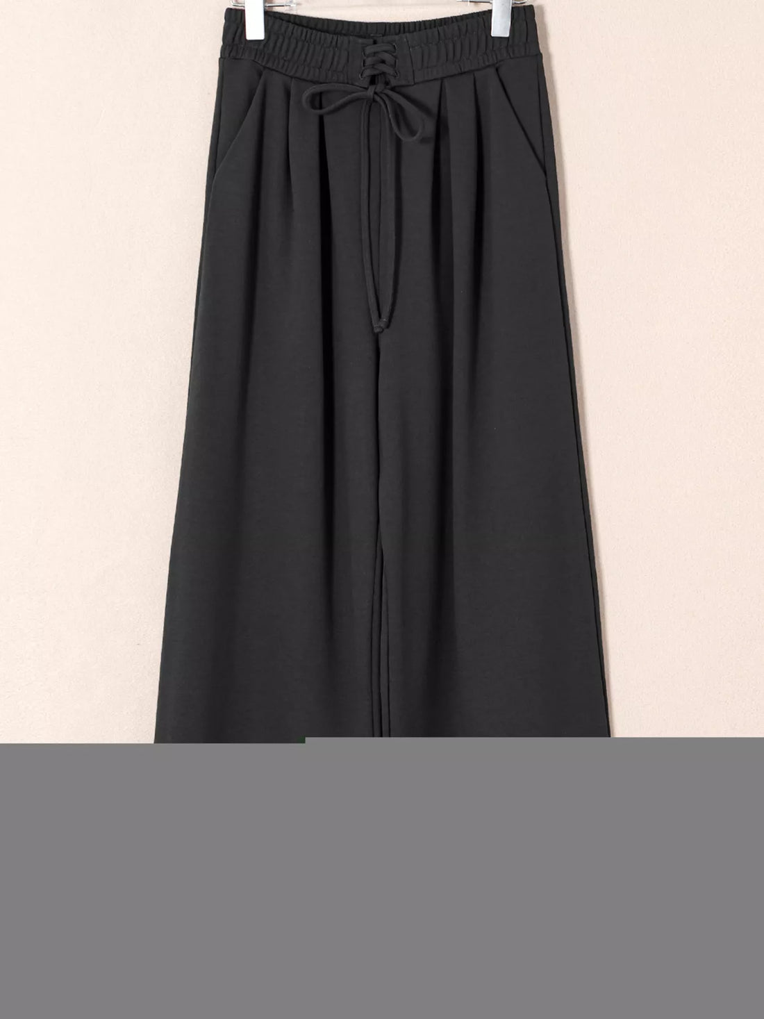 Tied Elastic High Waist Pleated Detail Solid Sweatpants - cas7m