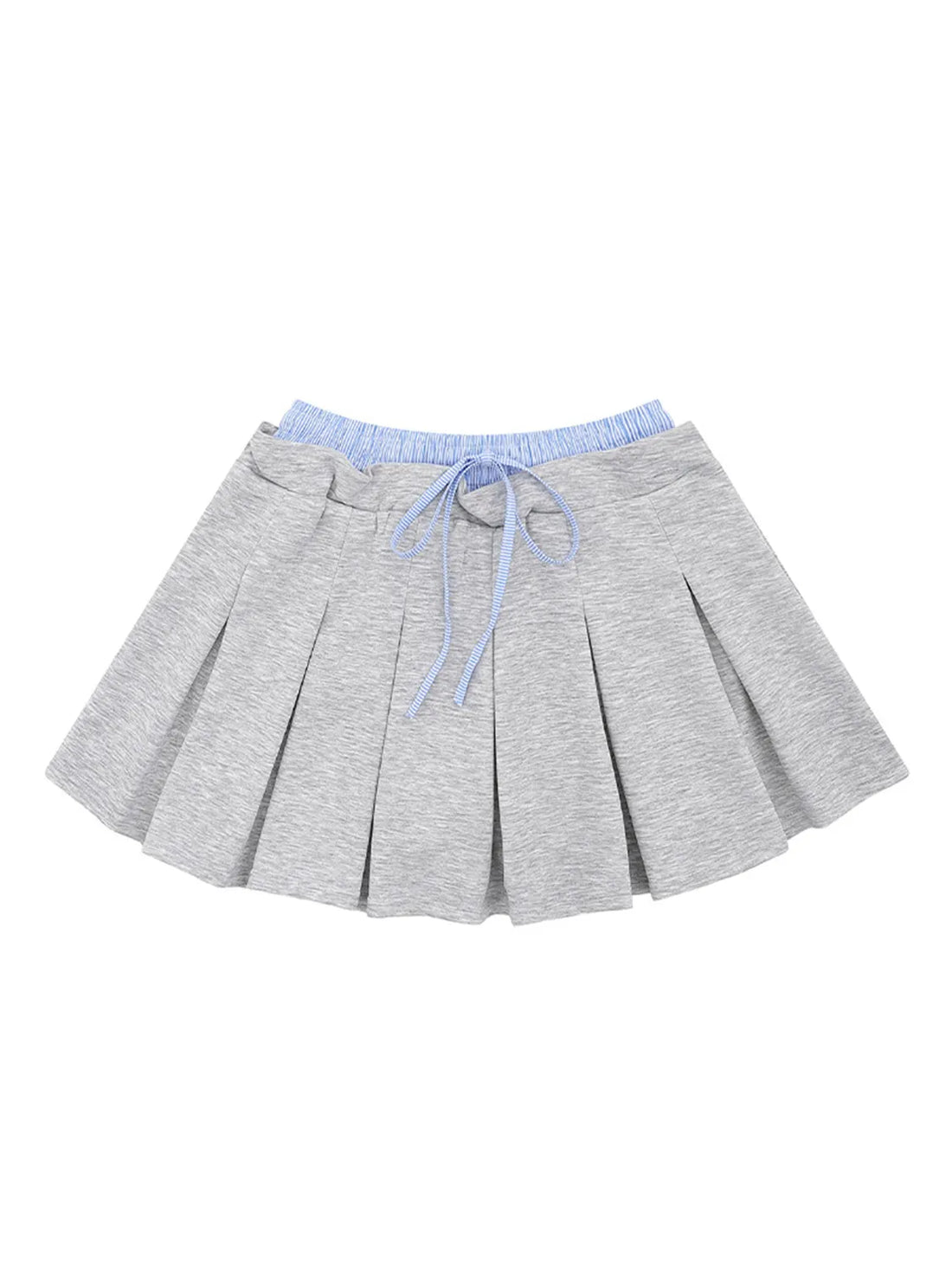 Drawstring Pleated Mini Skirt - cas7m