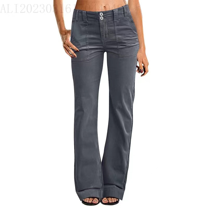 Lightweight Sports Pants Zipper Pocket Exercise Workout Pants - cas7m
