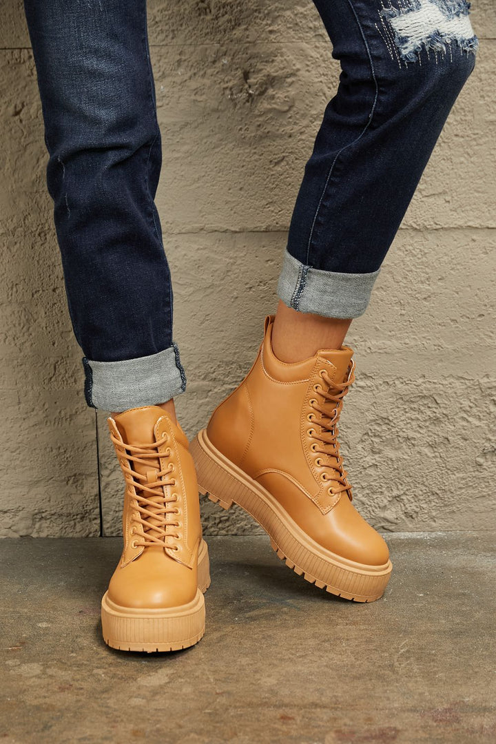 East Lion Corp Platform Combat Boots - cas7m