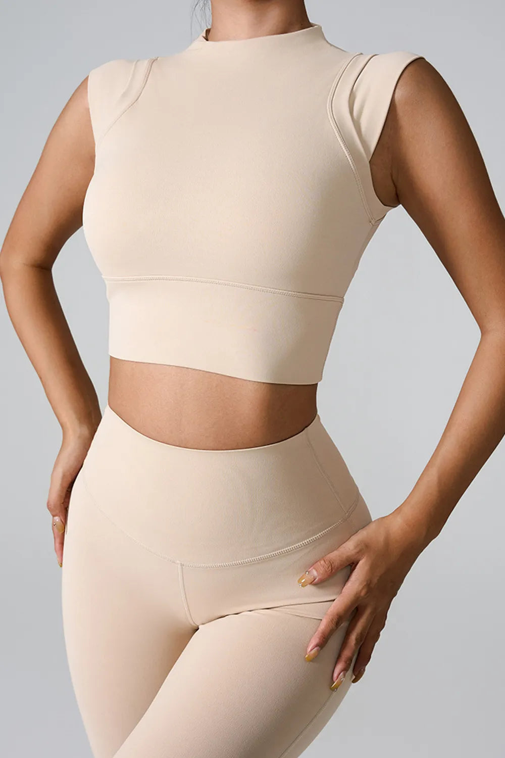 Mock Neck Active Tank - cas7m