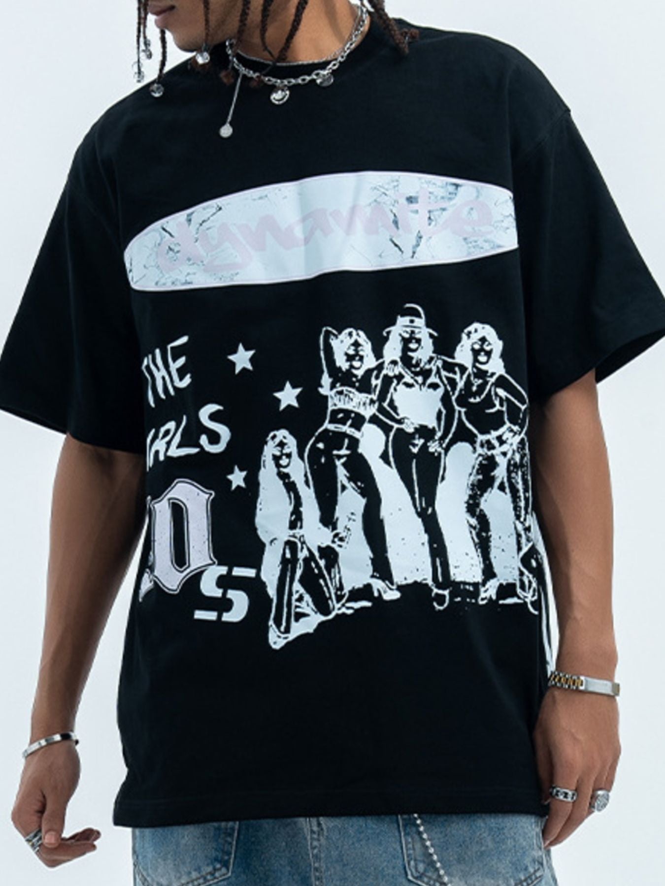 Men's Graphic Round Neck T-Shirt - cas7m