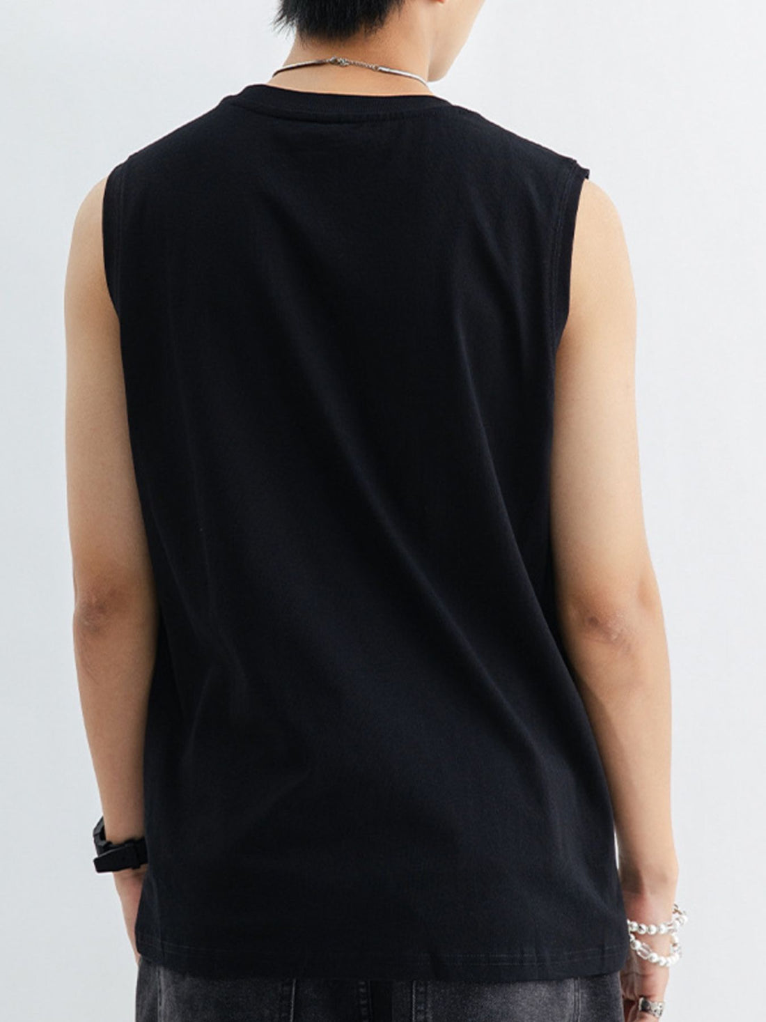 Men's Plus Size Round Neck Tank - cas7m