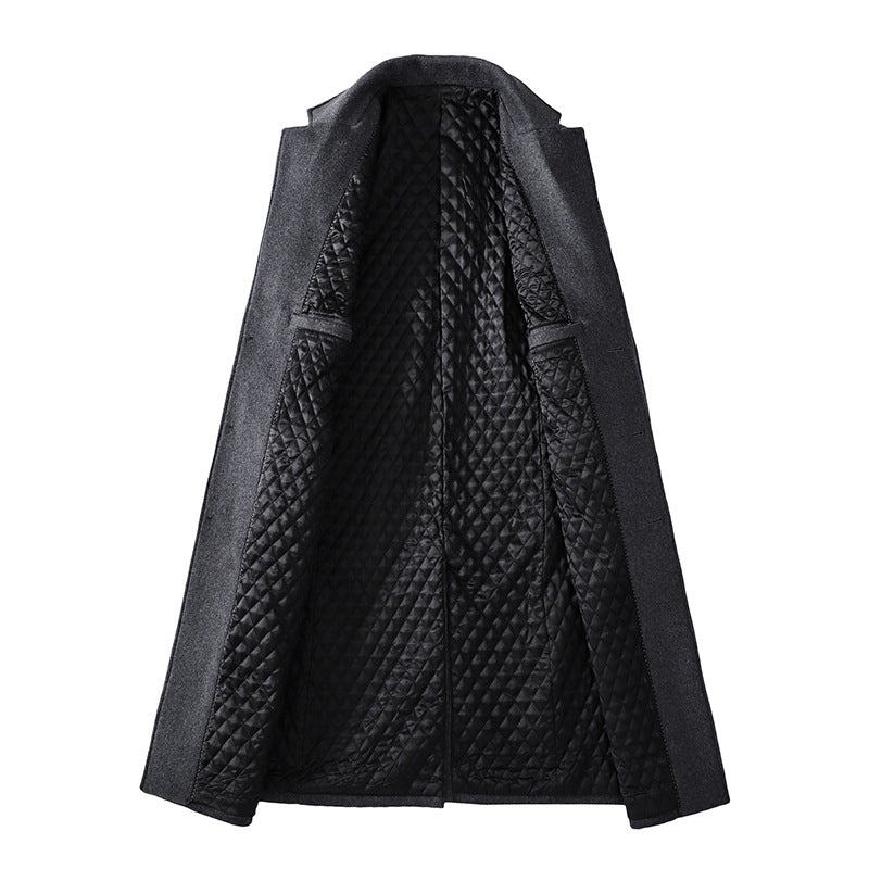 Men Casual Plus Cotton Long Coat - cas7m