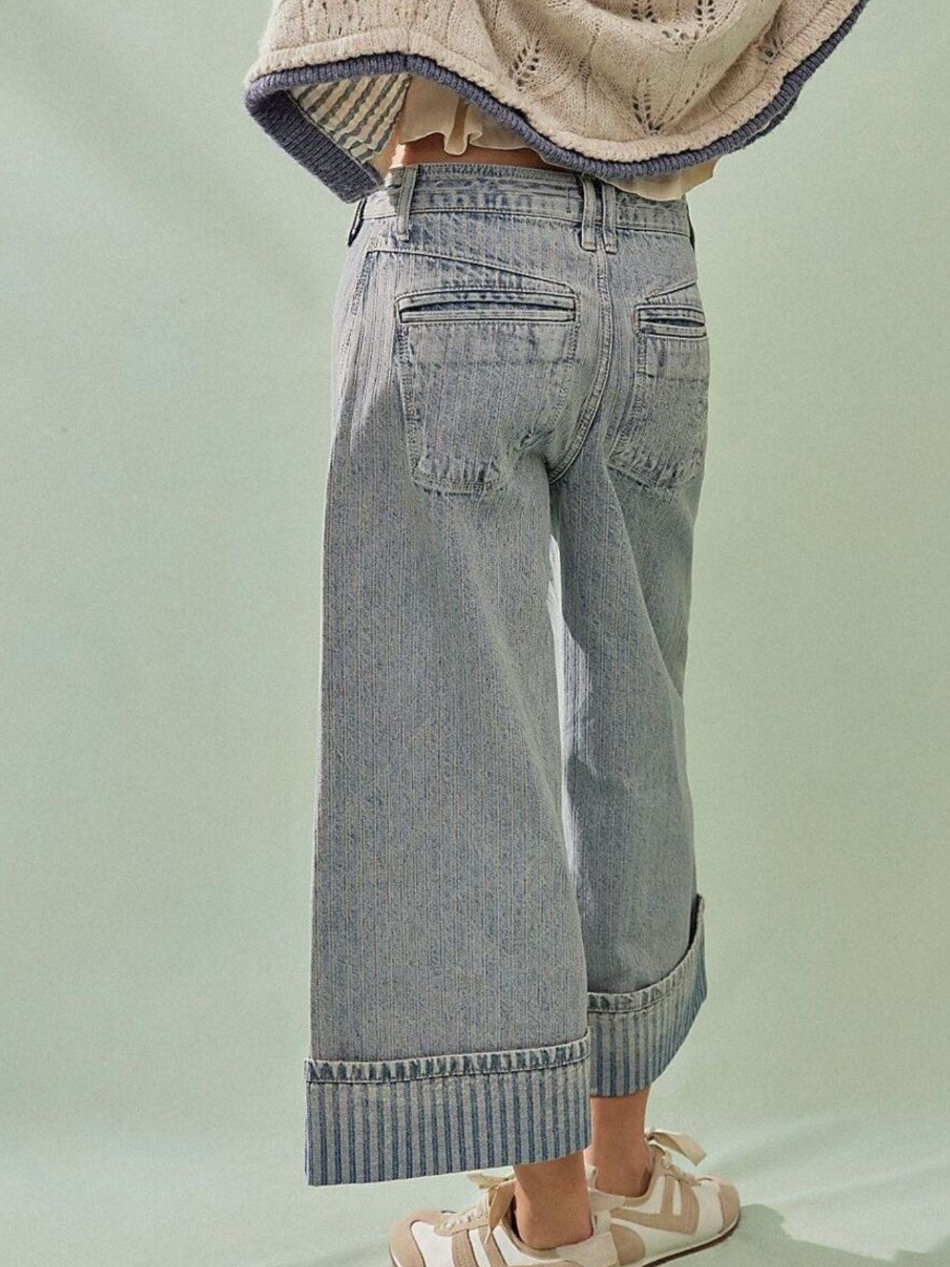 Wide-Leg Cropped Jeans - cas7m