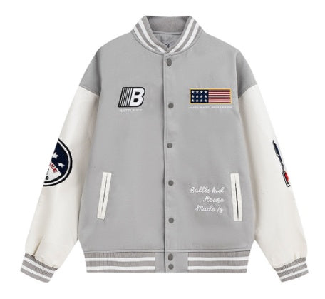 Alphabet Embroidery Men's And Women's Coats - cas7m