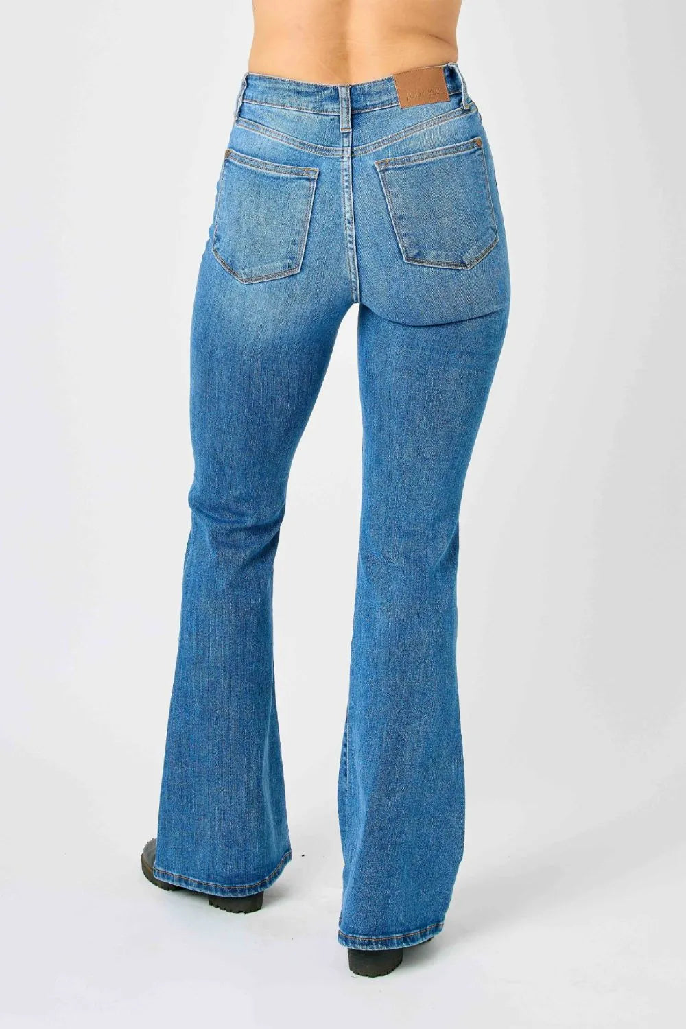 Judy Blue Full Size High-Waisted Classic Flare Jeans Plus Size - cas7m