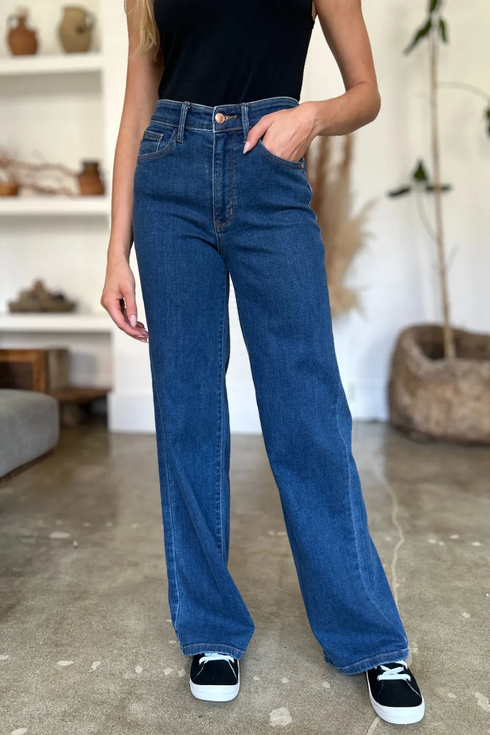 Judy Blue Full Size High Rise Straight Jeans - cas7m