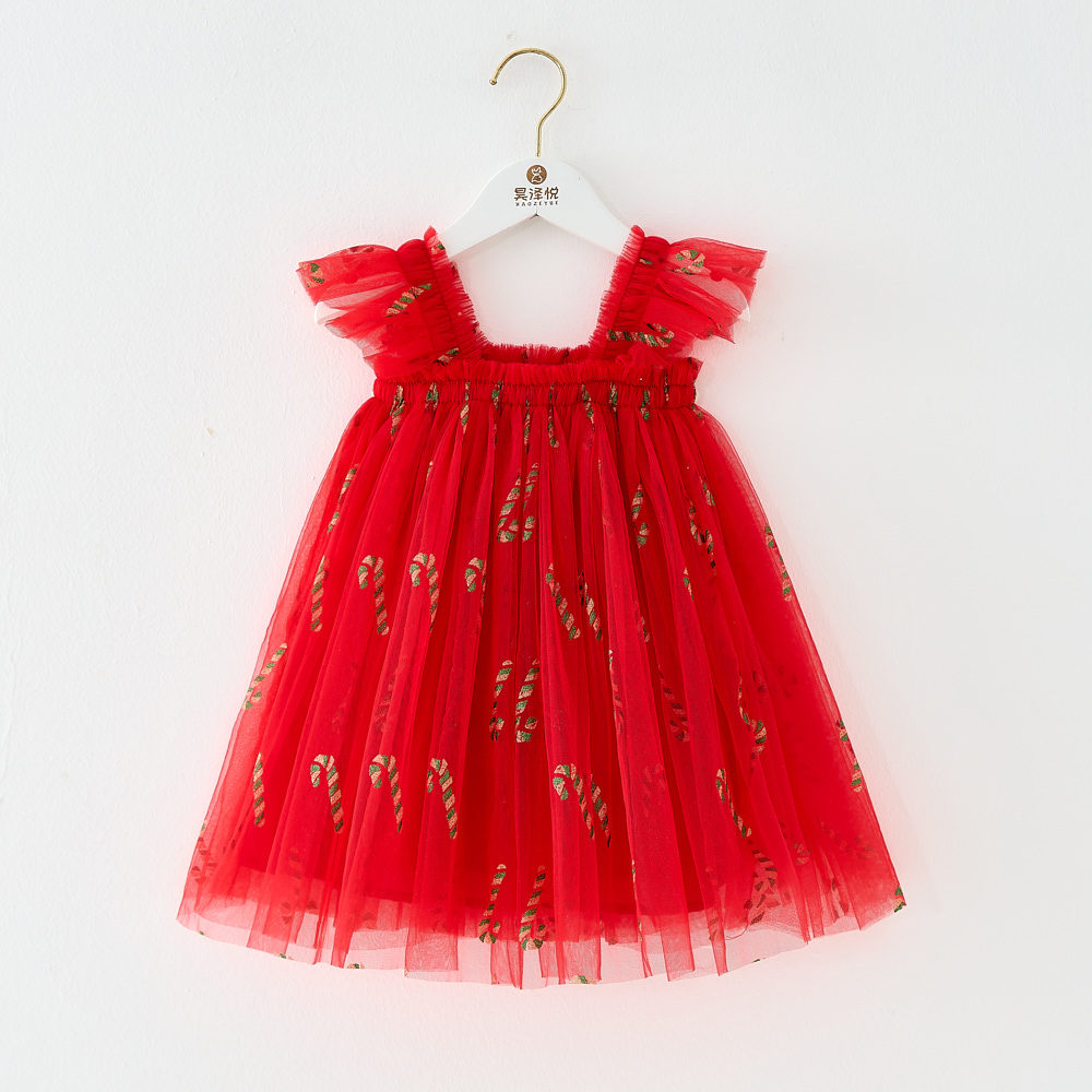 Christmas New Children Shirt XINGX Suspender Skirt For Girls - cas7m