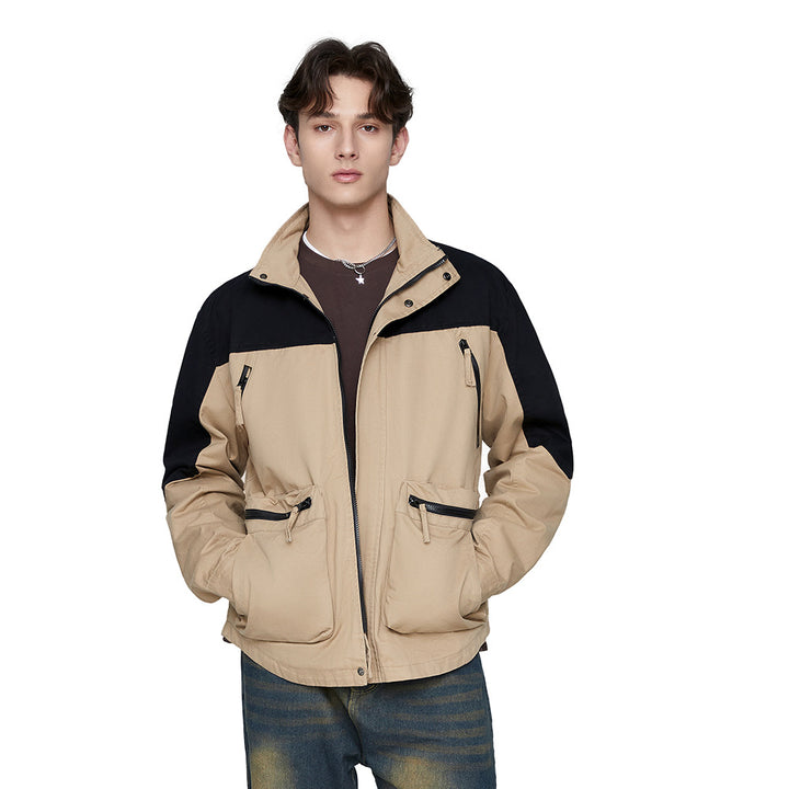 Simple Japanese Men's Jacket Overalls - cas7m