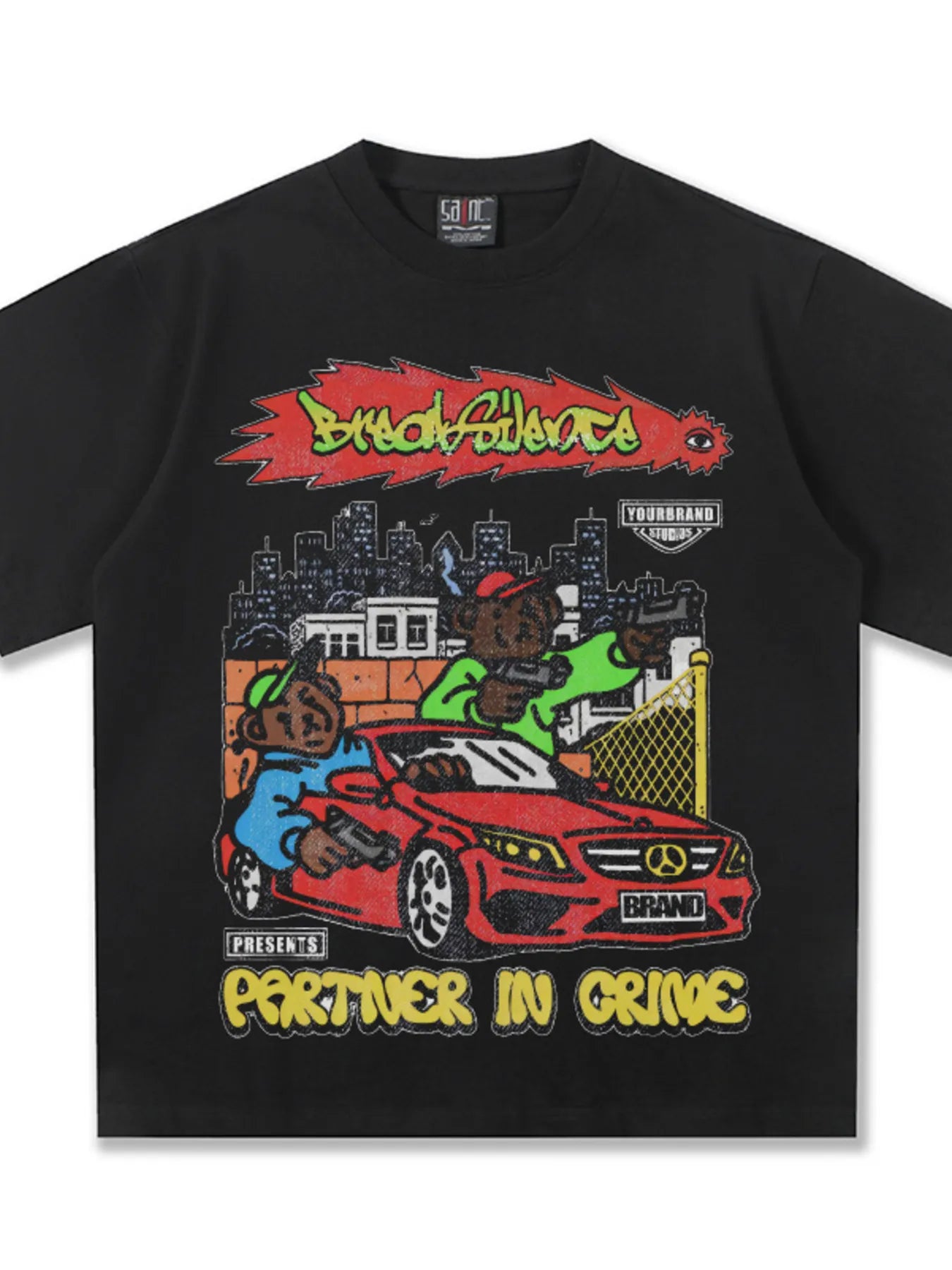 Men's Graphic Crew Neck T-Shirt - cas7m