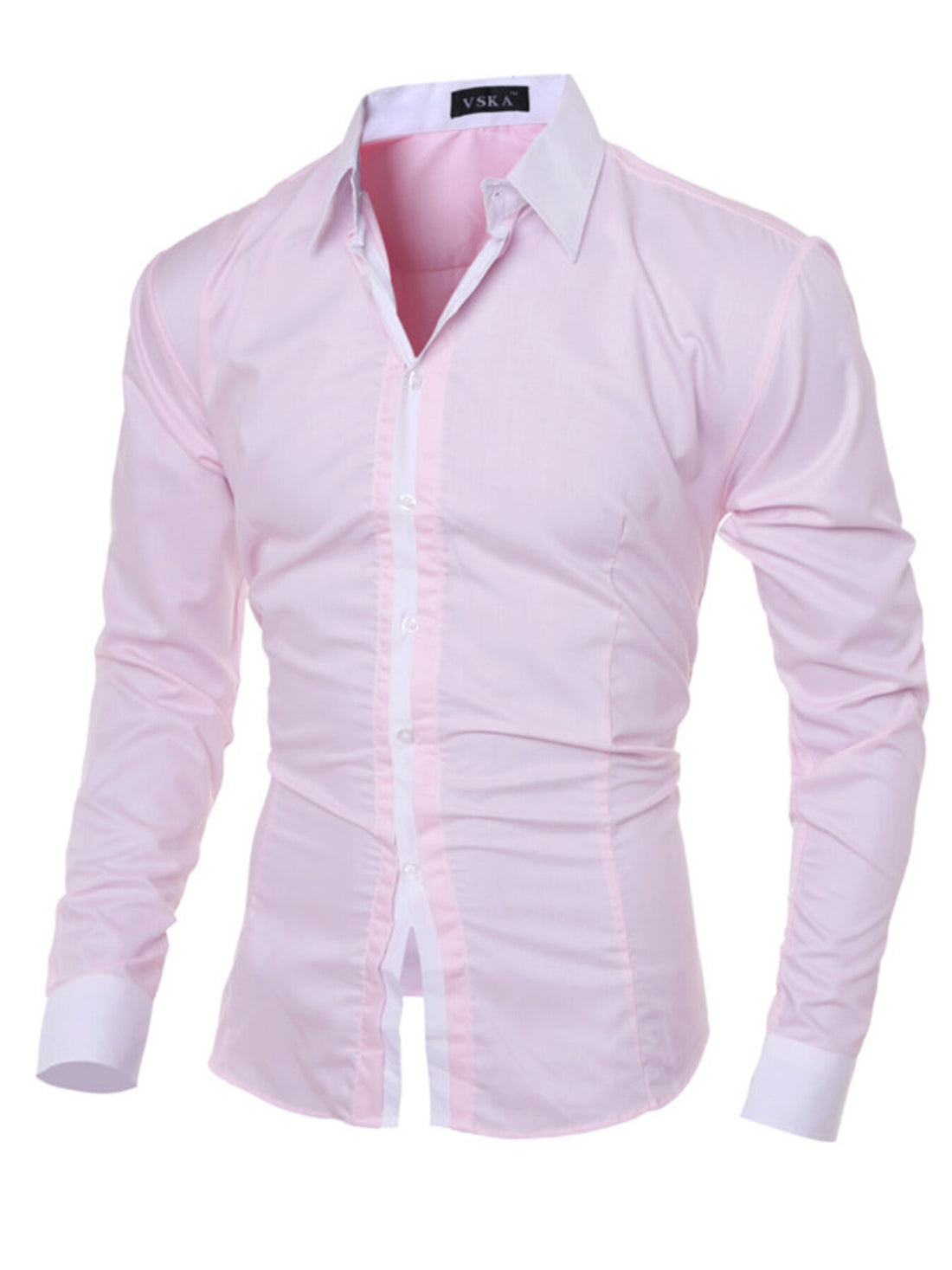Men's Slim Fit Long Sleeve Shirt - cas7m
