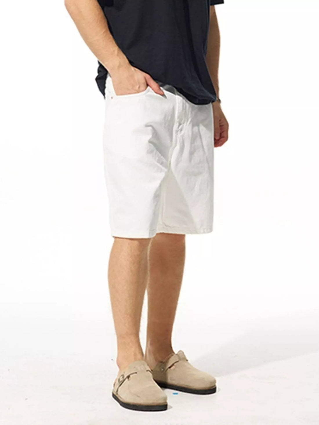 Men's Loose Fit Denim Shorts - cas7m