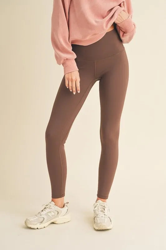 Yelete Full Size Fleece Lined High Waisted Leggings - cas7m
