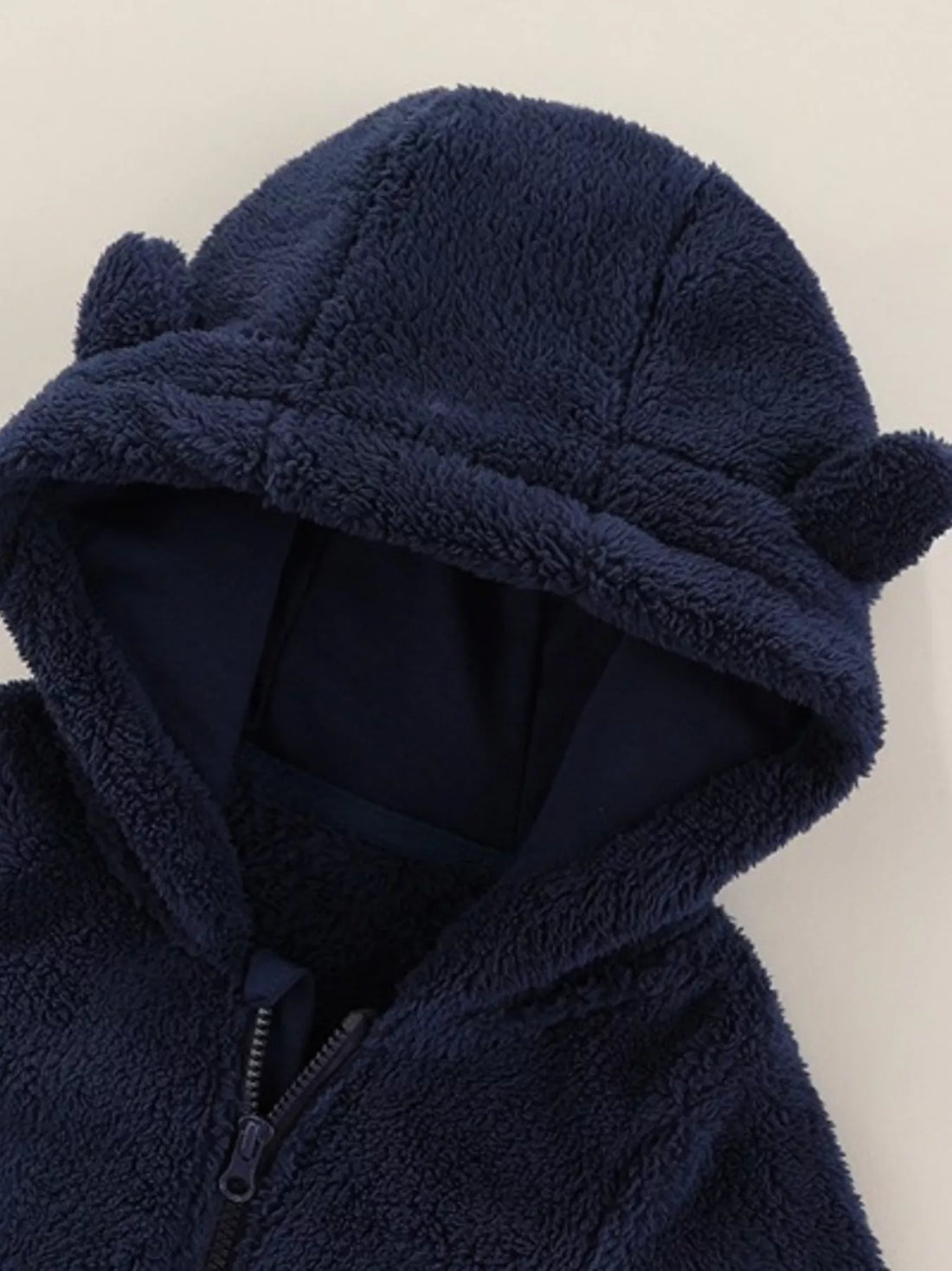 Children's Cozy Bear Hooded Fleece One-Piece - cas7m