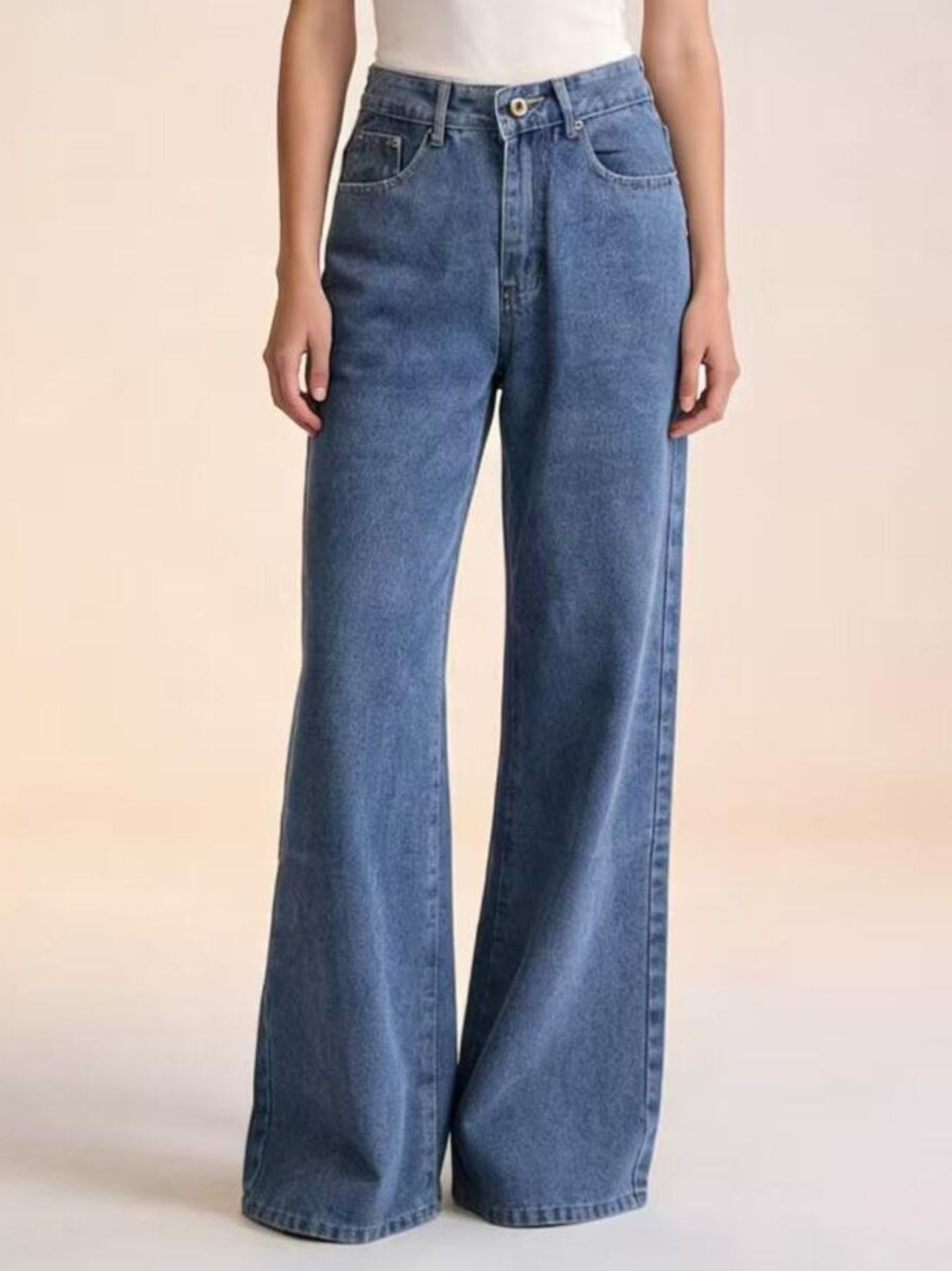 Bow Back Wide Leg Jeans - cas7m