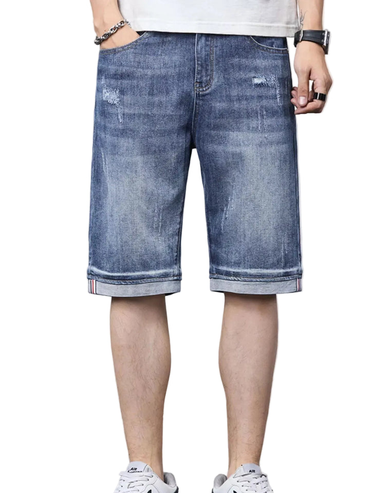 Men's Loose Fit Denim Shorts - cas7m