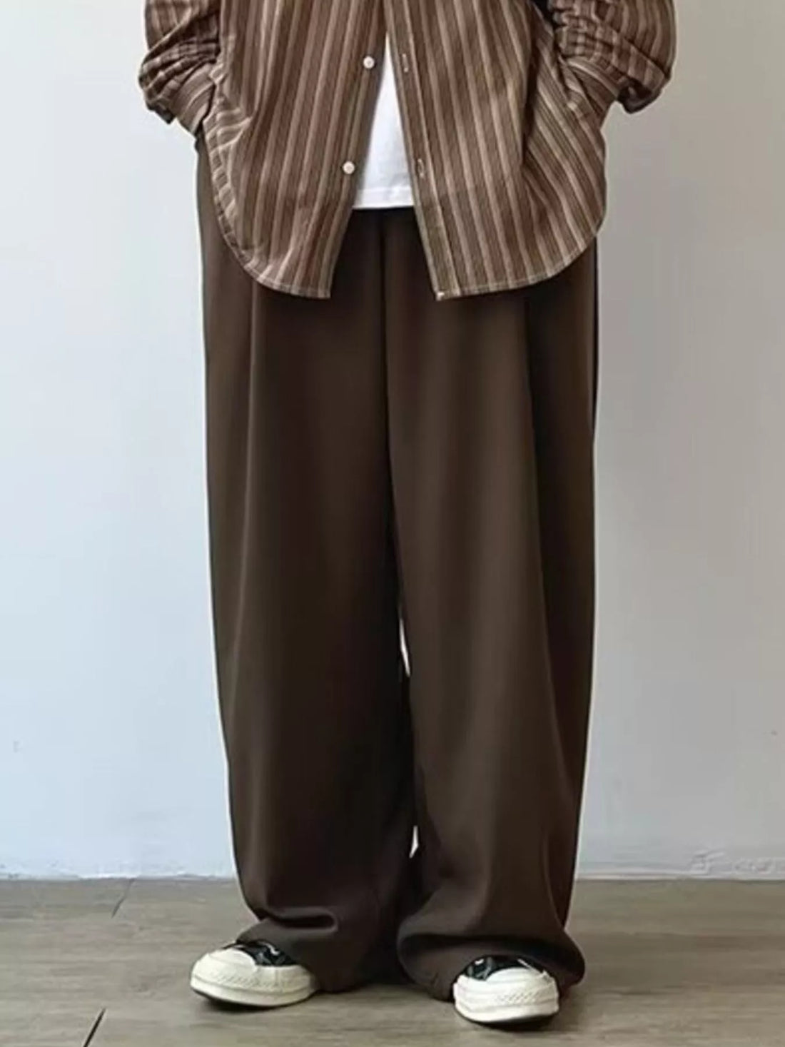 Men's Plus Size Wide Leg Flowy Pants - cas7m