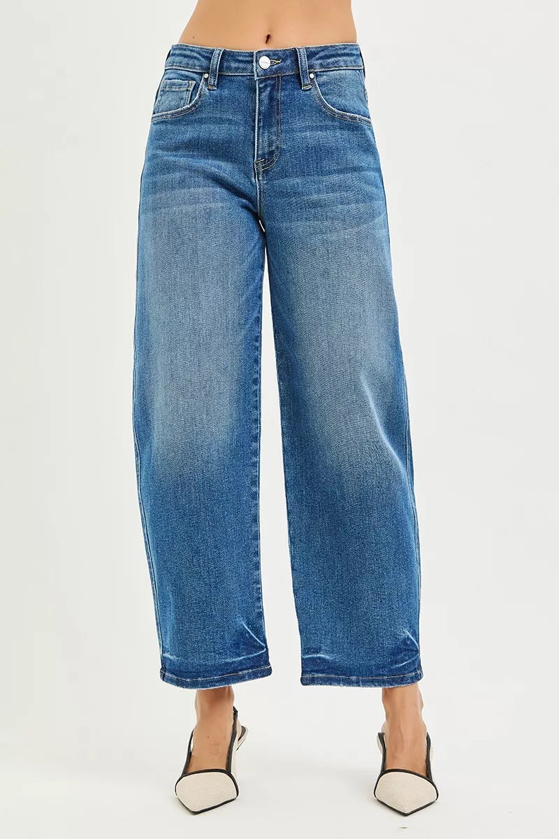 RISEN Slouchy Cropped Barrel Jeans - cas7m