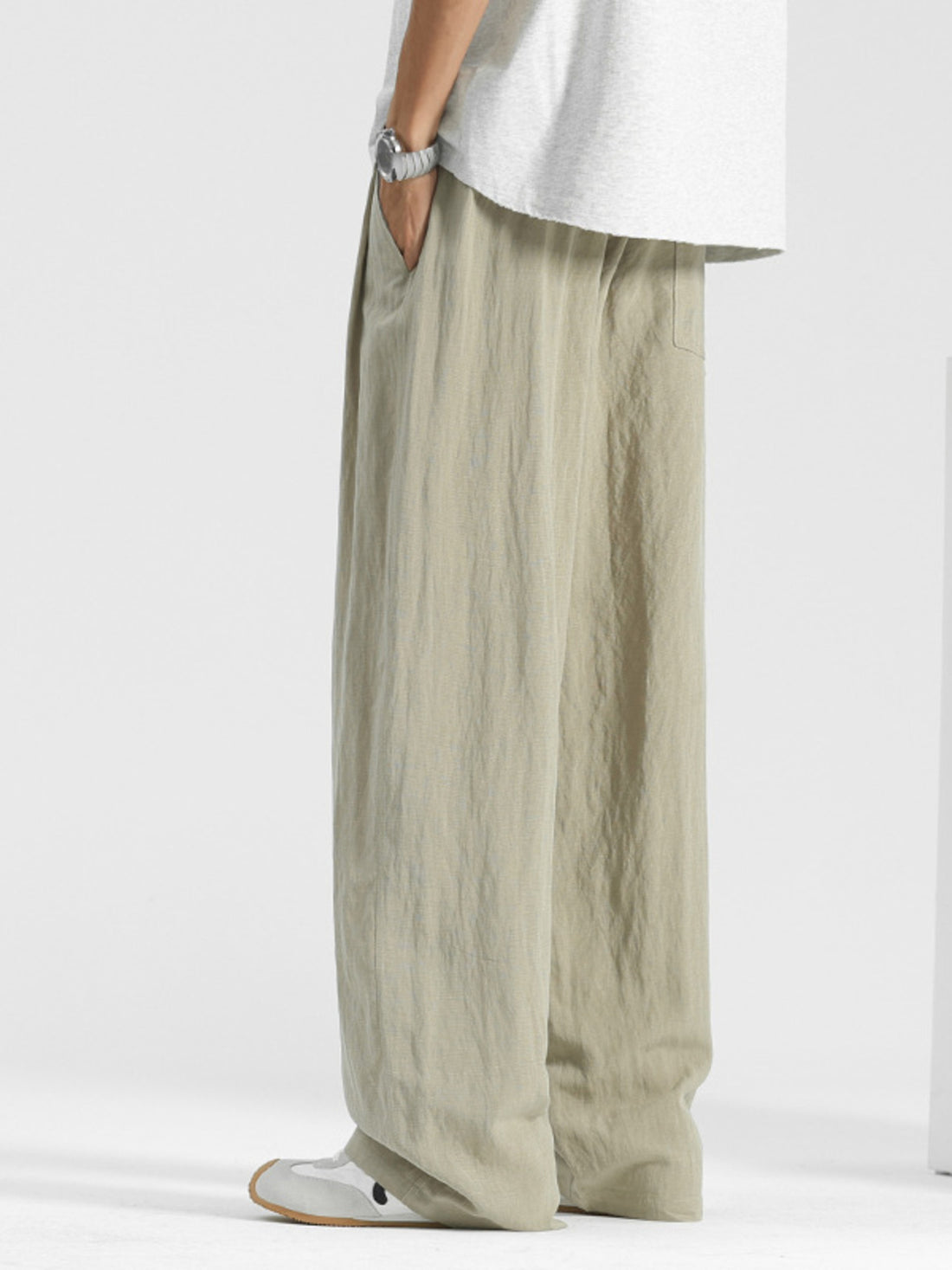 Men's Plus Size Loose Fit Drawstring Pants - cas7m