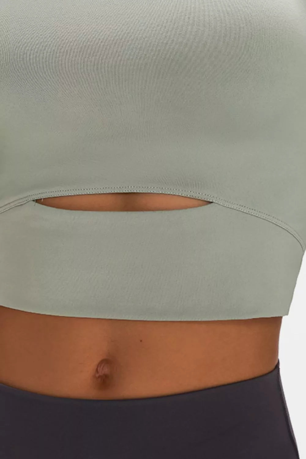 Millennia Long Sleeve Cropped Top With Sports Strap - cas7m