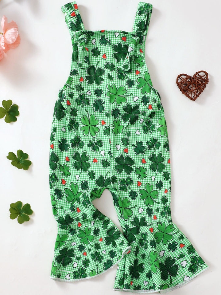 Children's Printed Flare Overalls - cas7m