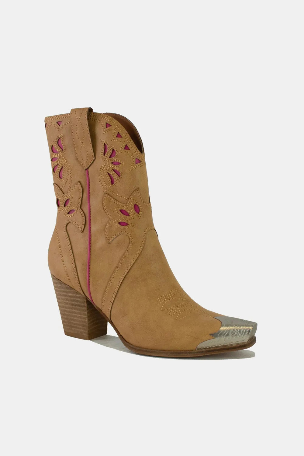 Beast Fashion Cut-Out Floral Embroidery Boots - cas7m