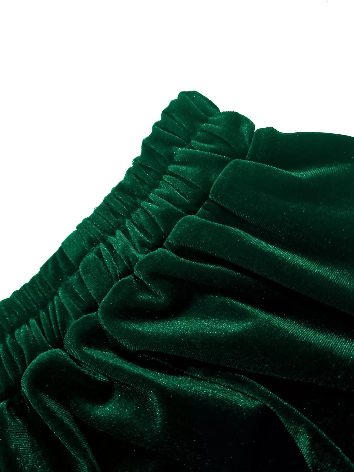 Plus Size Ruffled Velvet Elastic Waist Skirt - cas7m