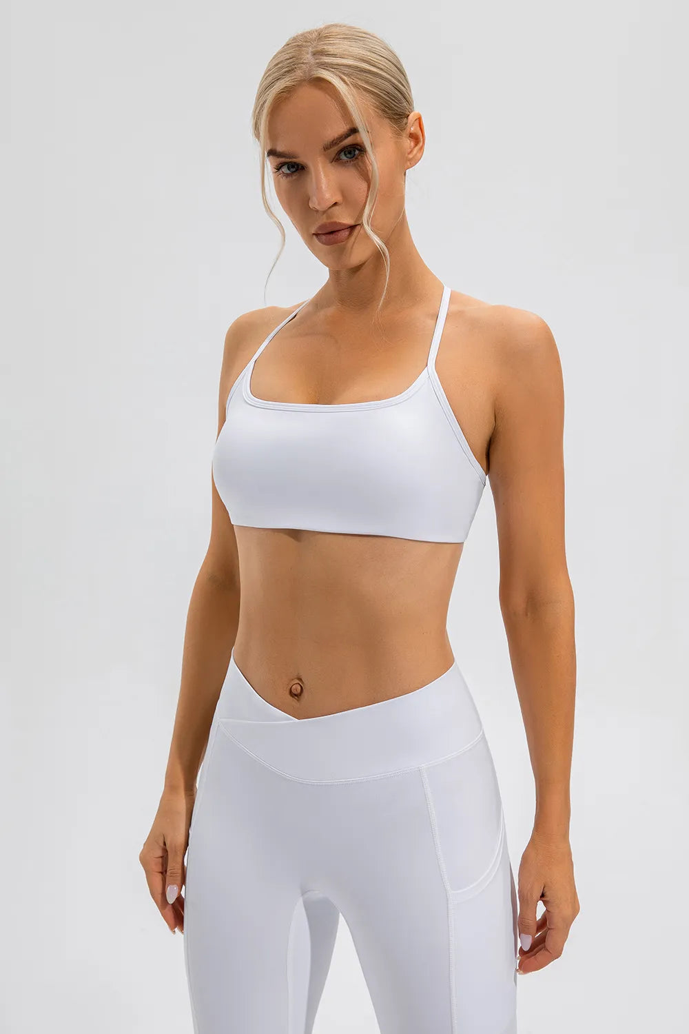 Crisscross Spaghetti Strap Active Cami - cas7m