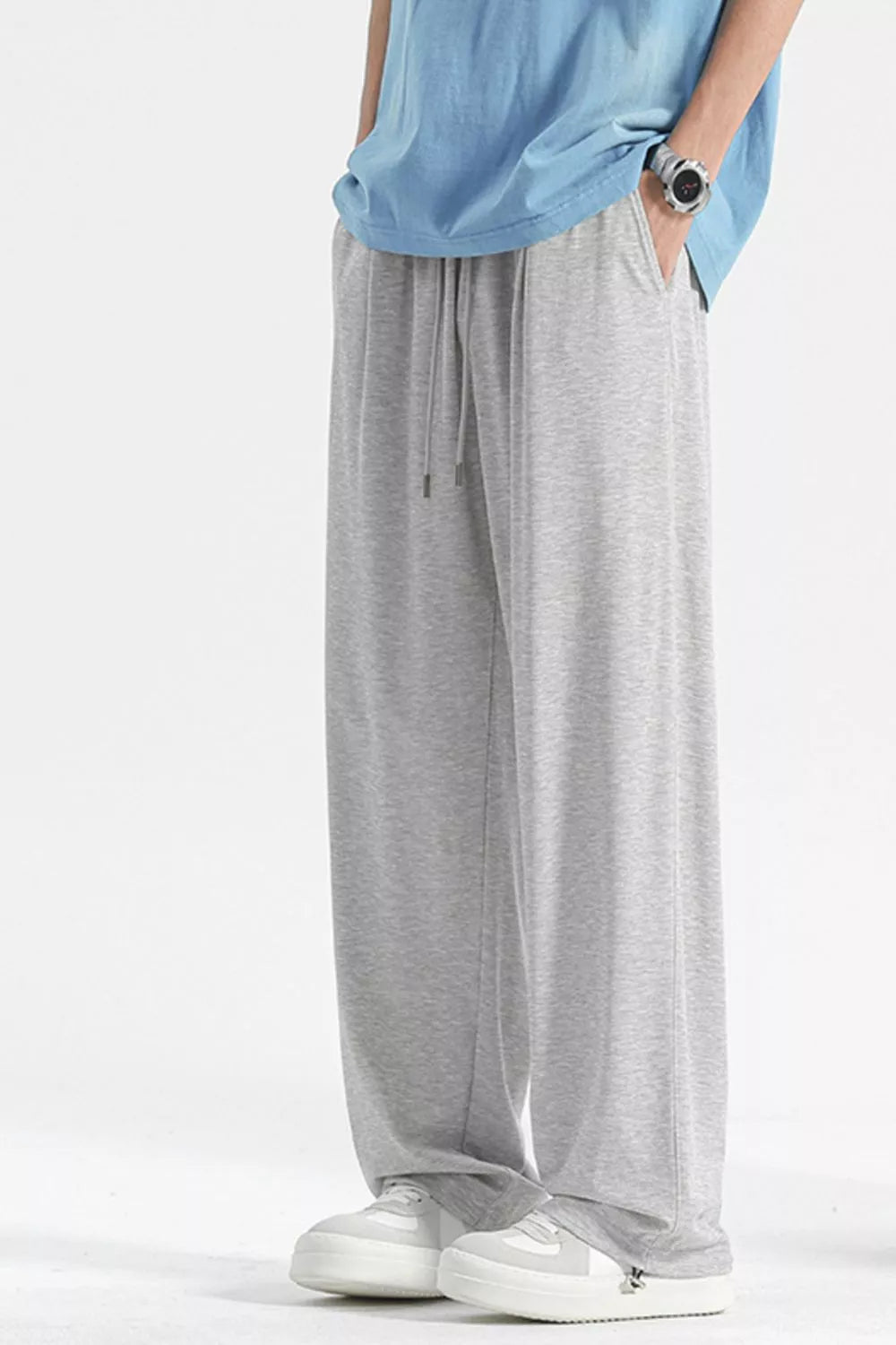 Men's Plus Size Casual Loose Fit Drawstring Sweatpants - cas7m
