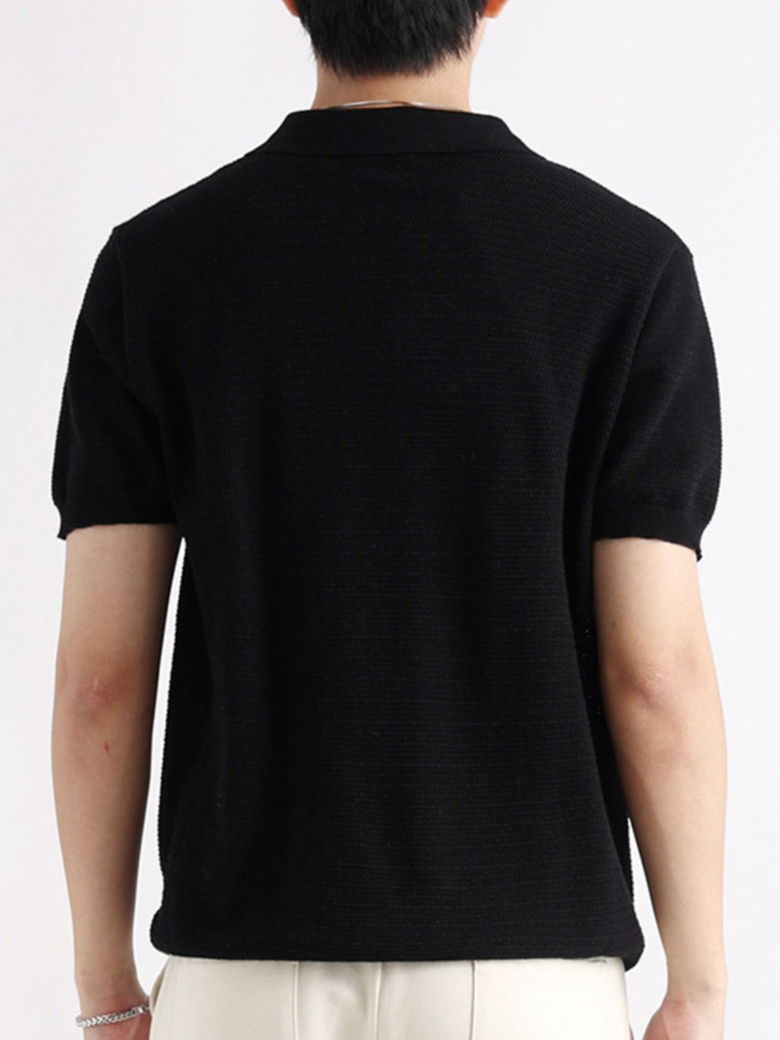 Men's Plus Size Button Detail Short Sleeve Polo - cas7m
