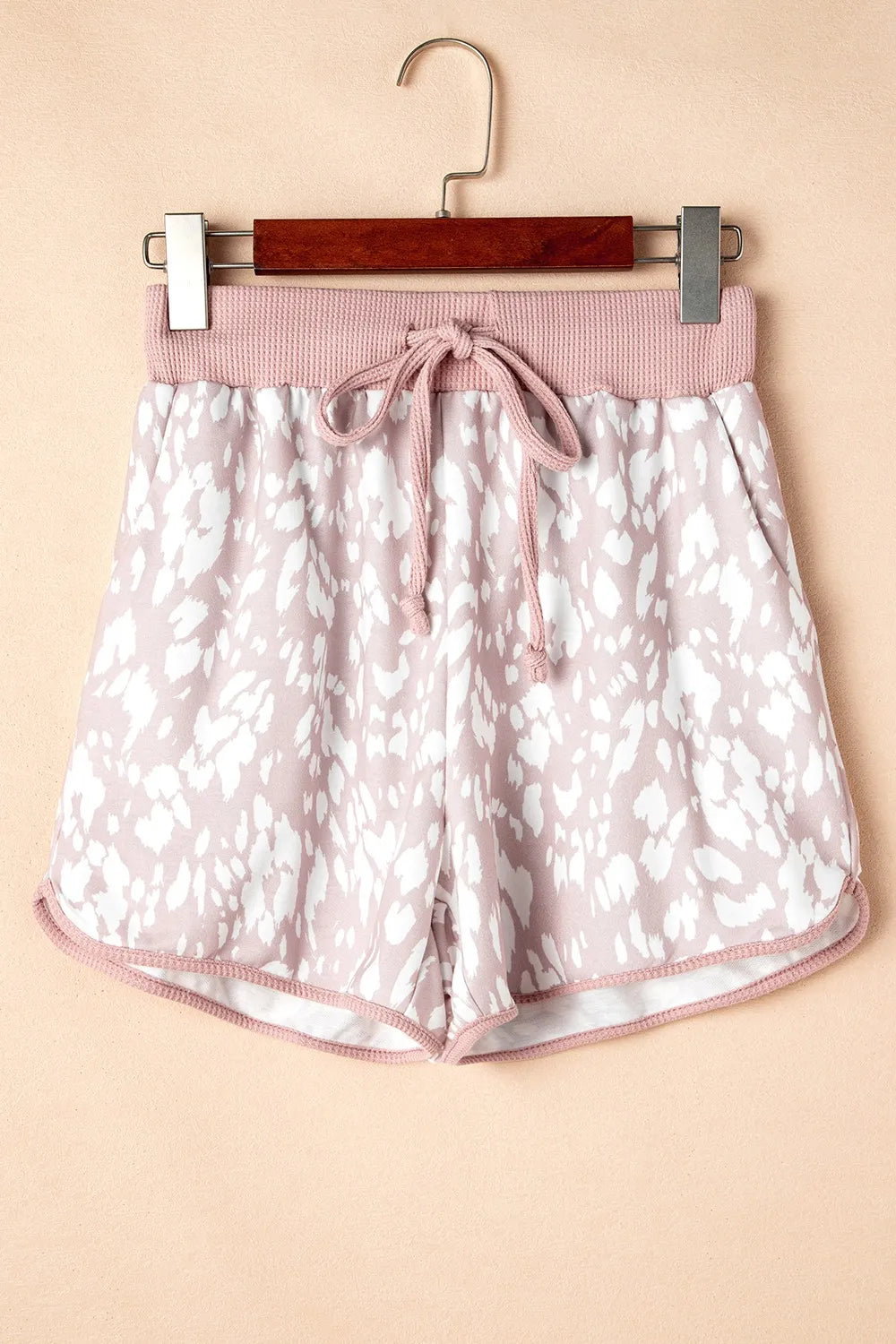 Abstract Print Drawstring Casual Shorts - cas7m
