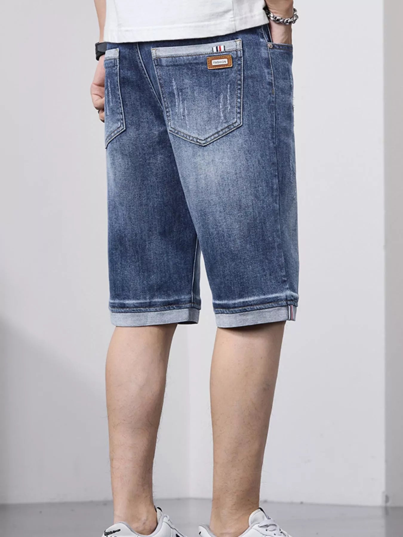 Men's Loose Fit Denim Shorts - cas7m