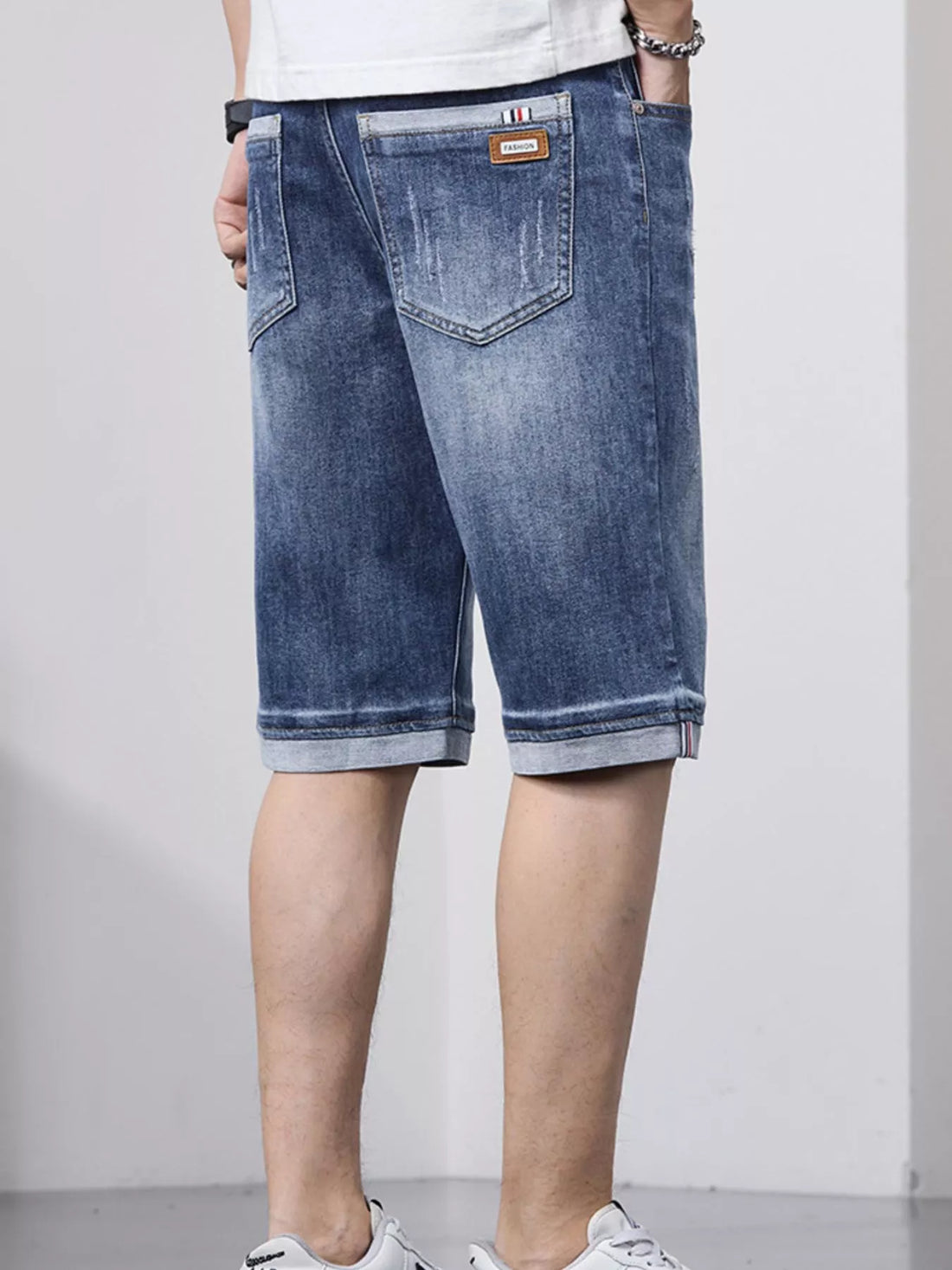 Men's Loose Fit Denim Shorts - cas7m