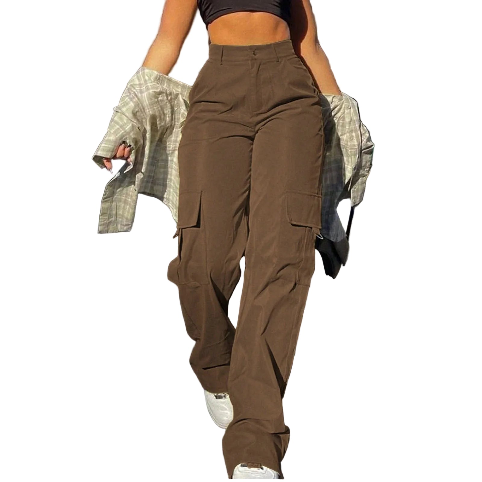 Multi-Pocket Workwear Straight-leg Trousers - cas7m