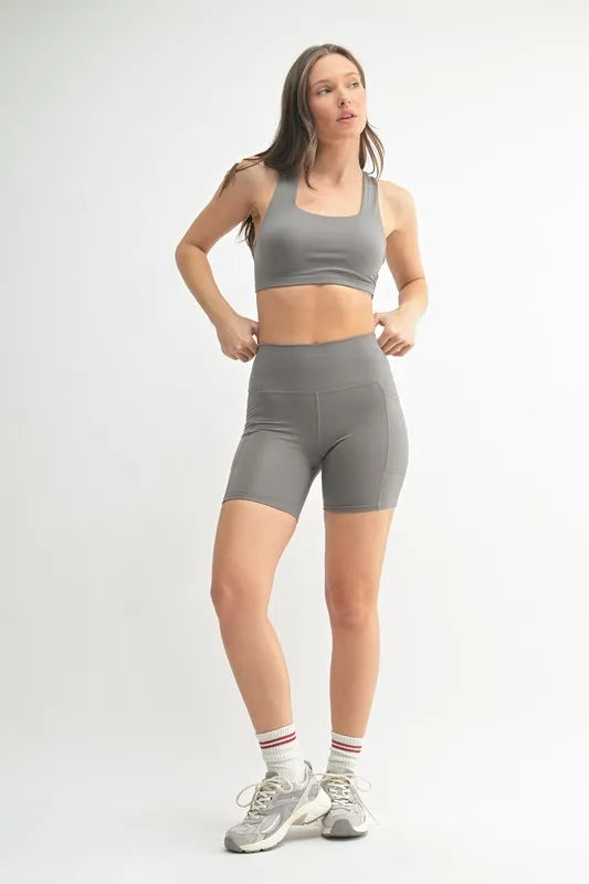 MONO B Venice Cloud Light Sculpt Biker Shorts - cas7m
