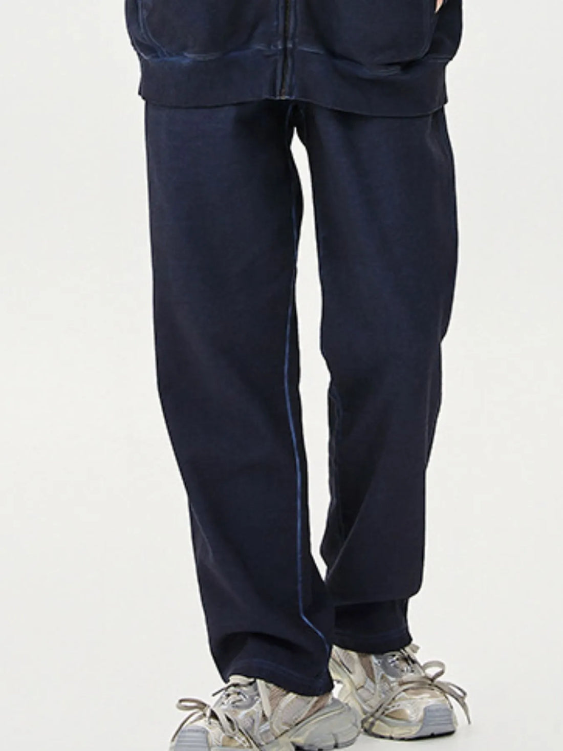Men's Drawstring Washed Straight Sweatpants - cas7m