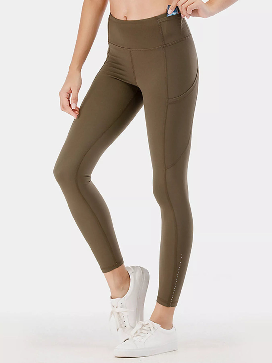 Full Size High-Waisted Active Leggings with Pockets Plus Size - cas7m