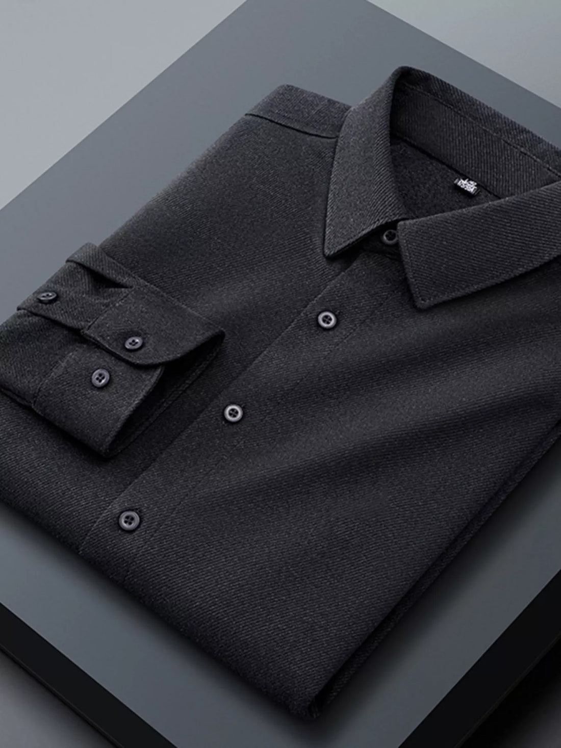 Men's Plus Size Casual Long Sleeve Button-Down Shirt - cas7m