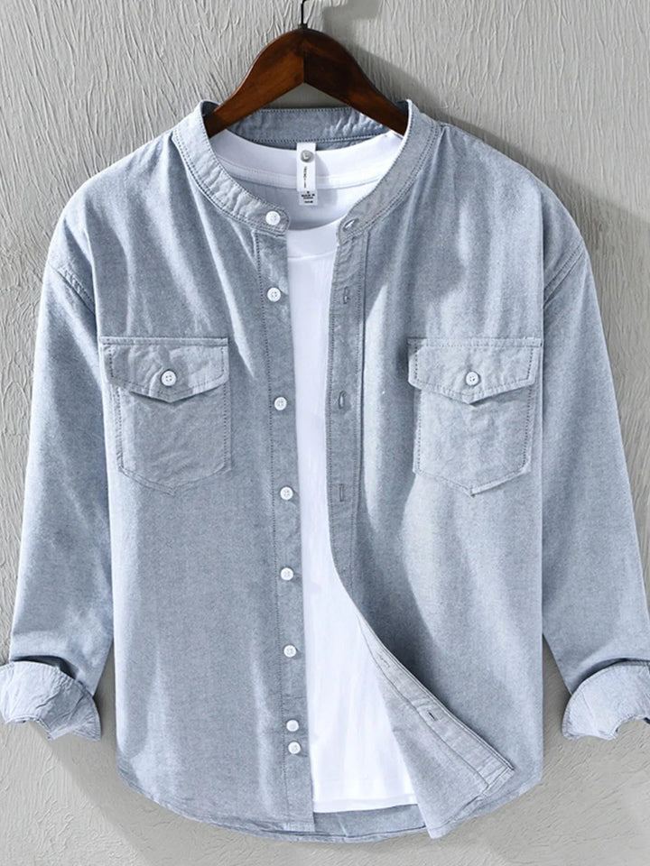 Men's Button Up Long Sleeve Shirt - cas7m